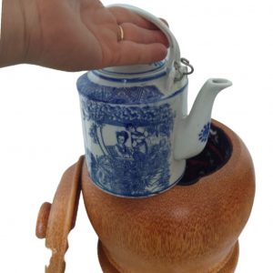 bình trà gỗ dừa