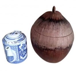 Bình Trà Trái Dừa Nguyên Thủy Và Bình Trà 400 – 700ml – [Quà Quê Dừa]