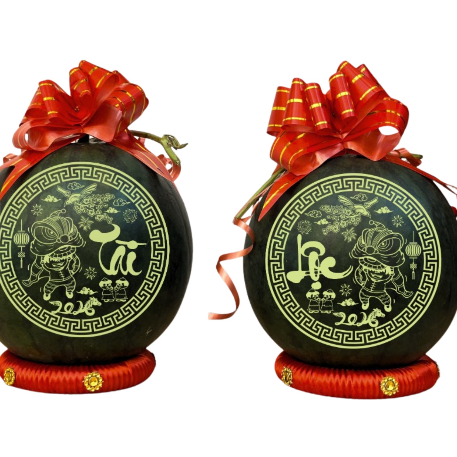 dua khac chu theo yeu cau 10 Cặp dưa khắc Tết Tài - Lộc tinh tế